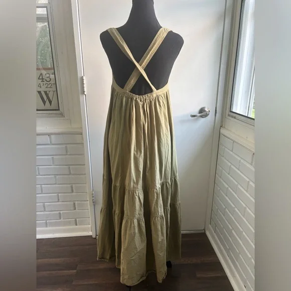 Daily Practice NEW‎ WITH TAGS Top Tier Utility Sweetheart Midi Dress small boho - Picture 6 of 11